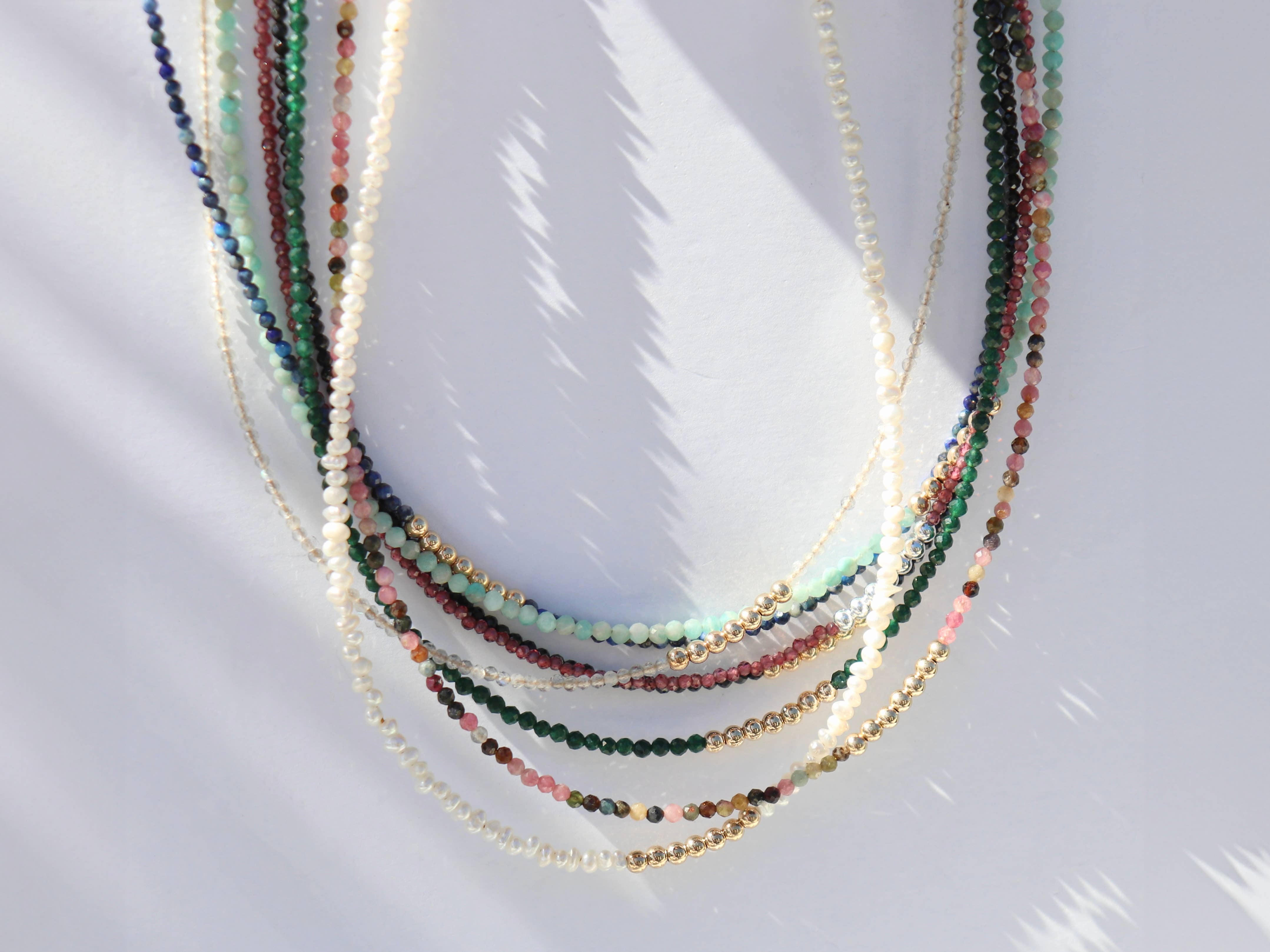 Lucky Necklace - Delicate Handmade Gemstone Choker