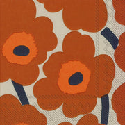 Marimekko Unikko Terracotta Paper Cocktail Napkins Pack of 20