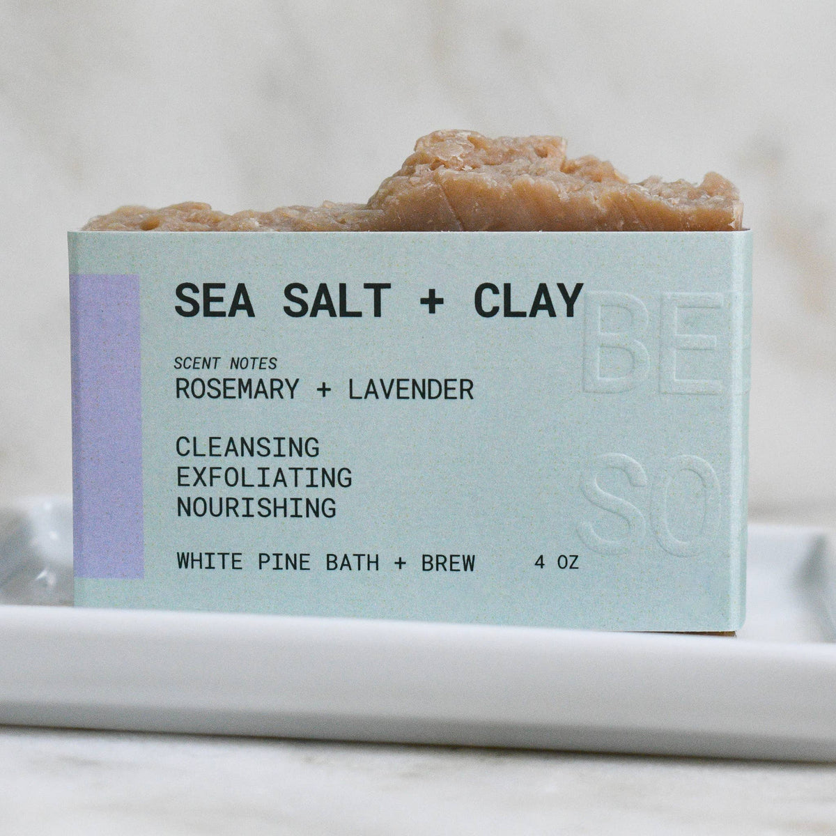 Sea Salt + Clay  Handmade Beer Bar Soap