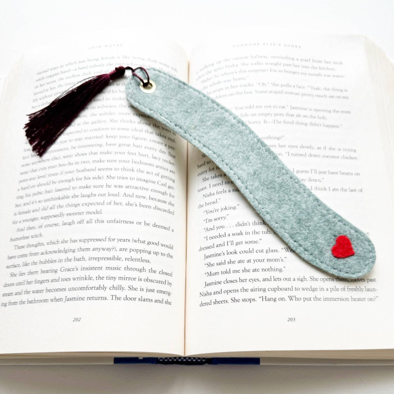 Book Worm Handmade Felt Bookmark