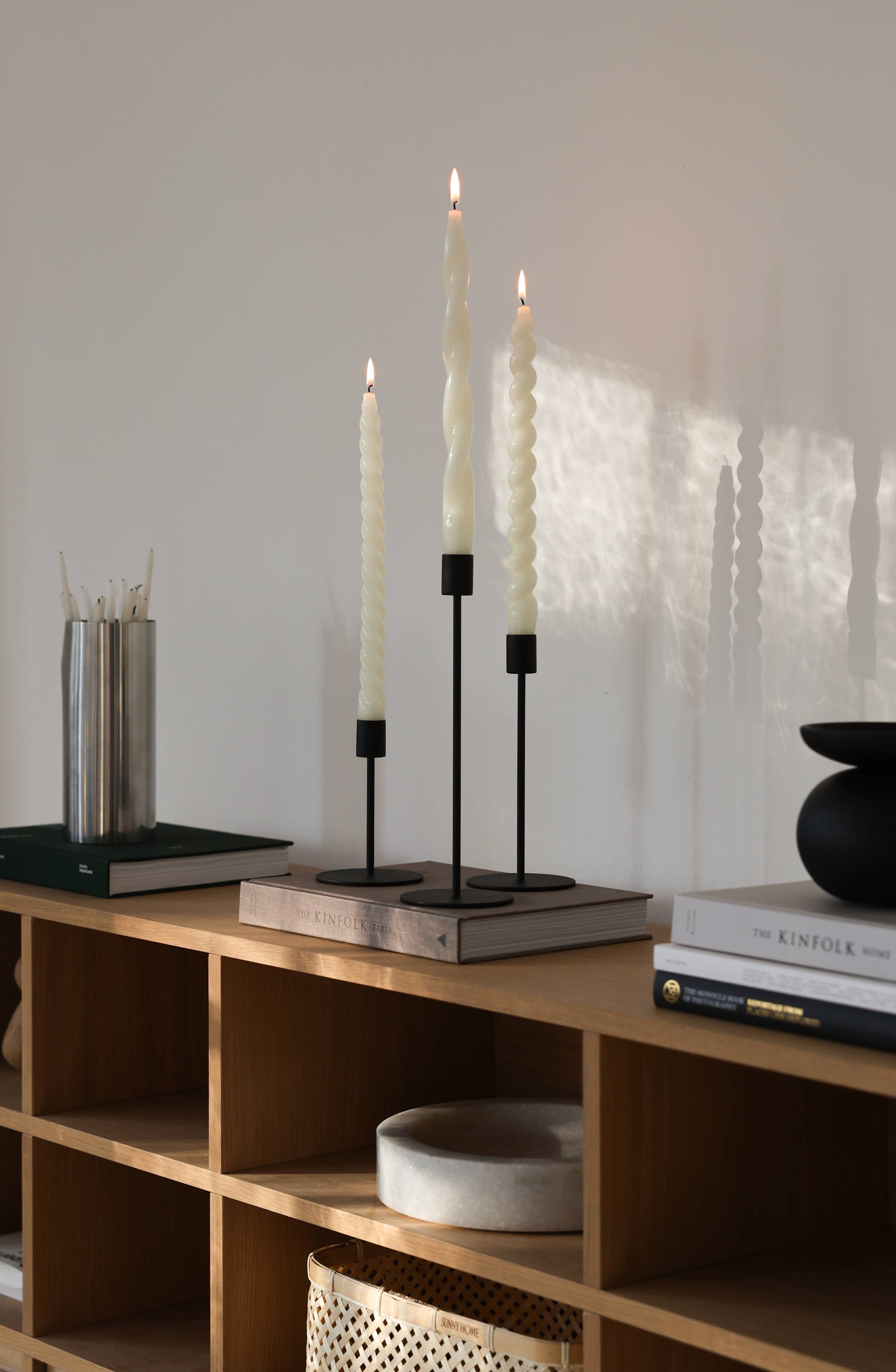 Matte Black Candle Holders