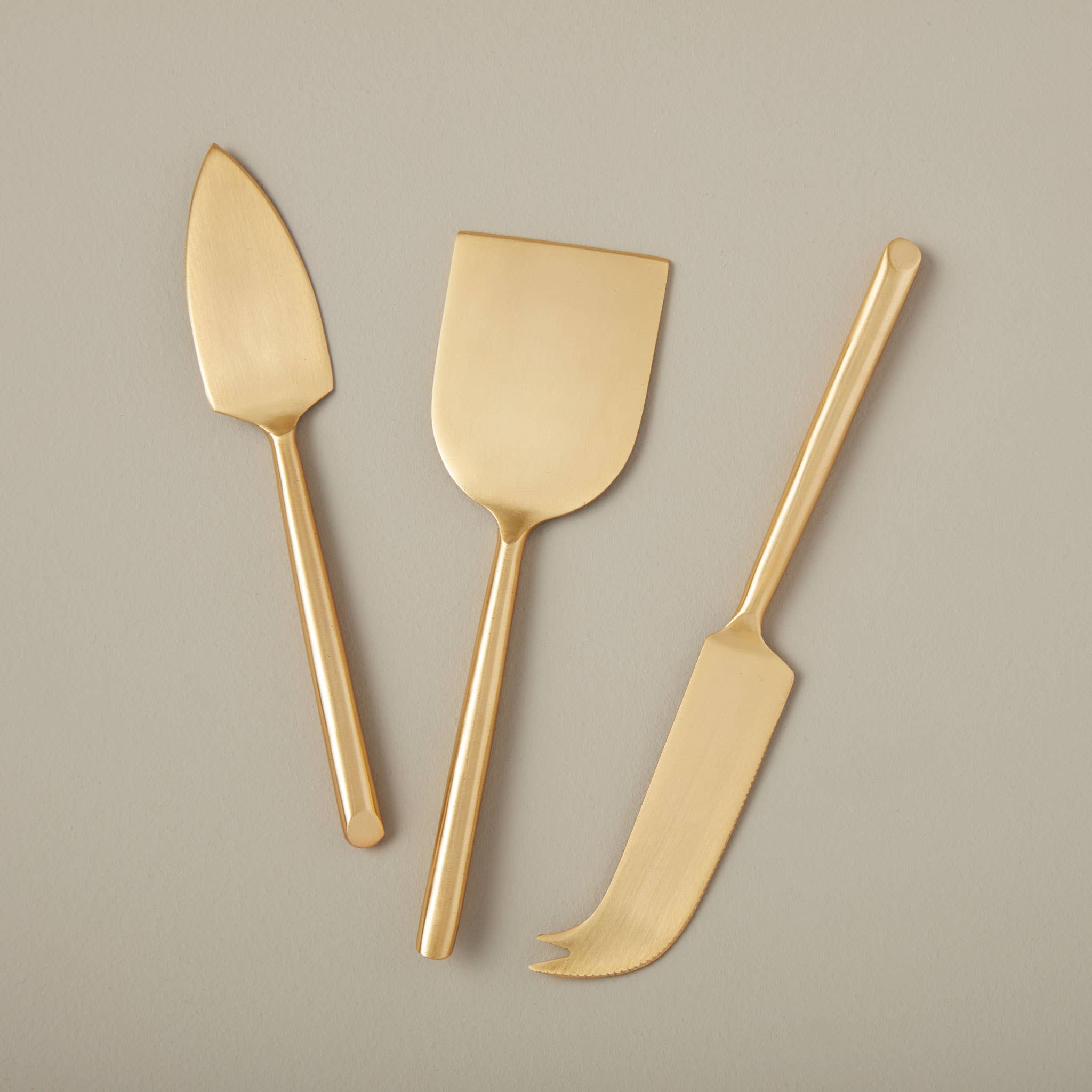 Matte Gold Cheese Knives