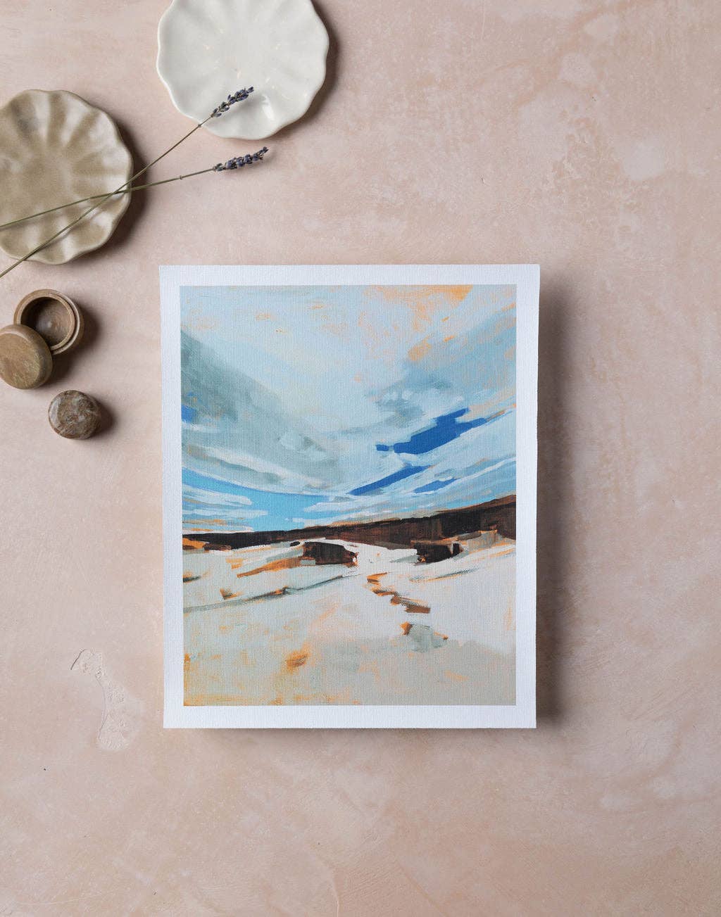 Ferry Beach Orange | Art Print on Canvas