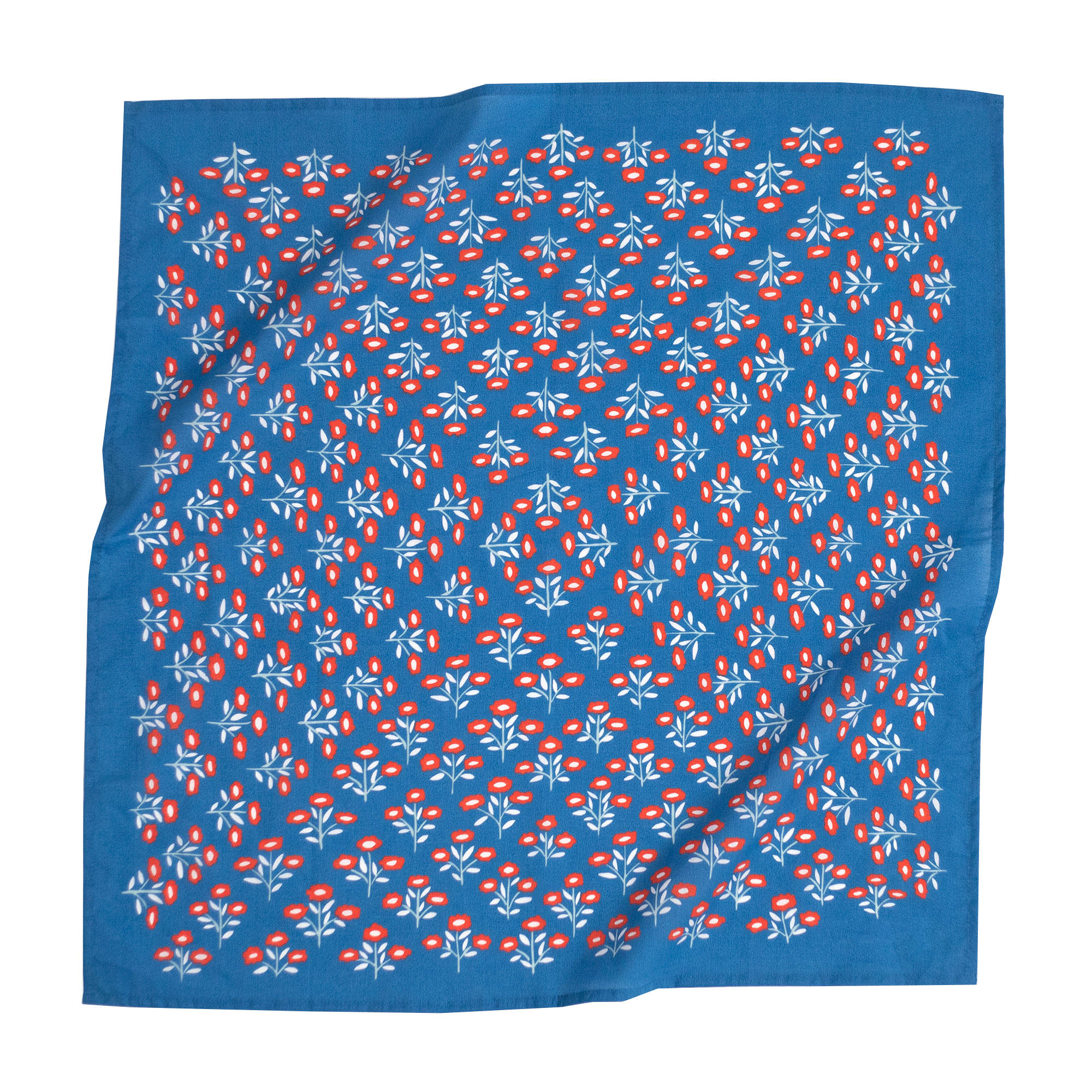 Blue and Red Cotton Bandana