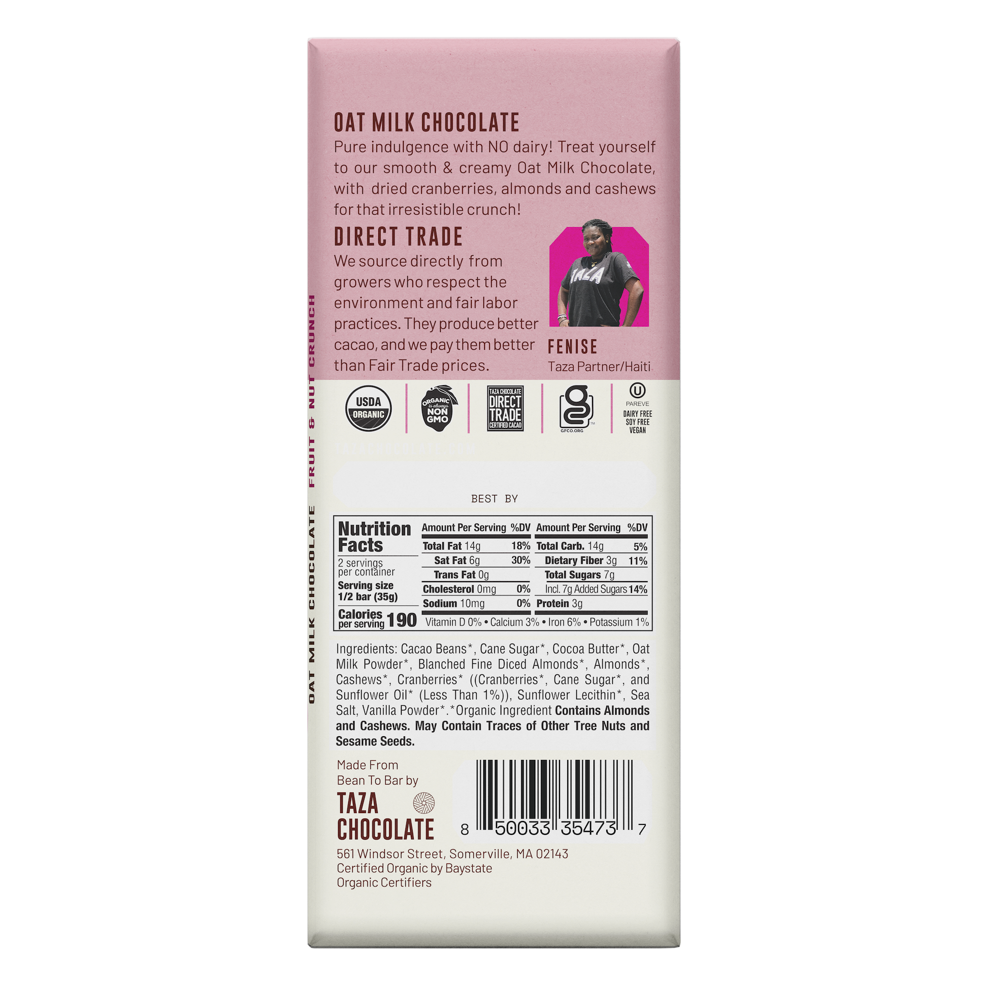 Fruit & Nut Oat Milk Chocolate Bar