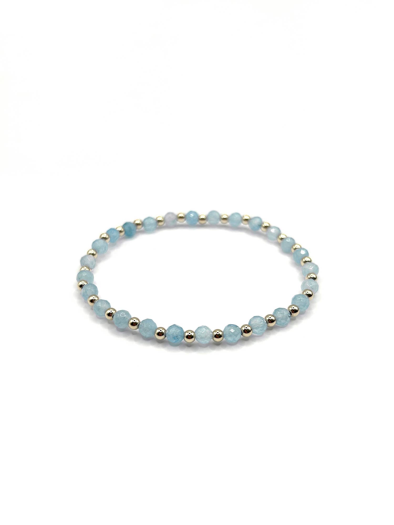 Elley Bracelet - Handmade from Sky Blue Jade Gemstones