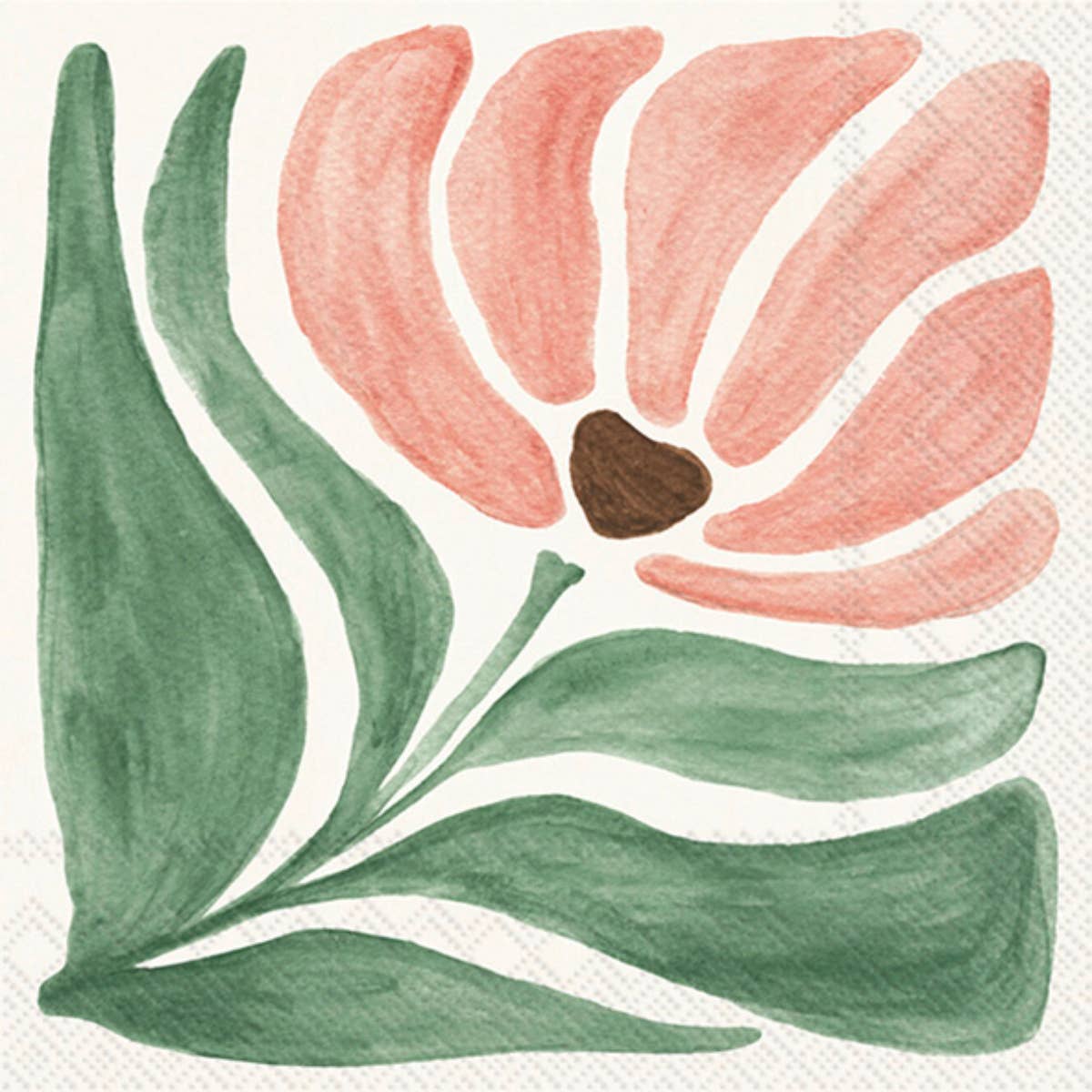 Modern Petals Peach Paper Cocktail Napkins 20 Pack
