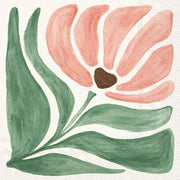 Modern Petals Peach Paper Cocktail Napkins 20 Pack