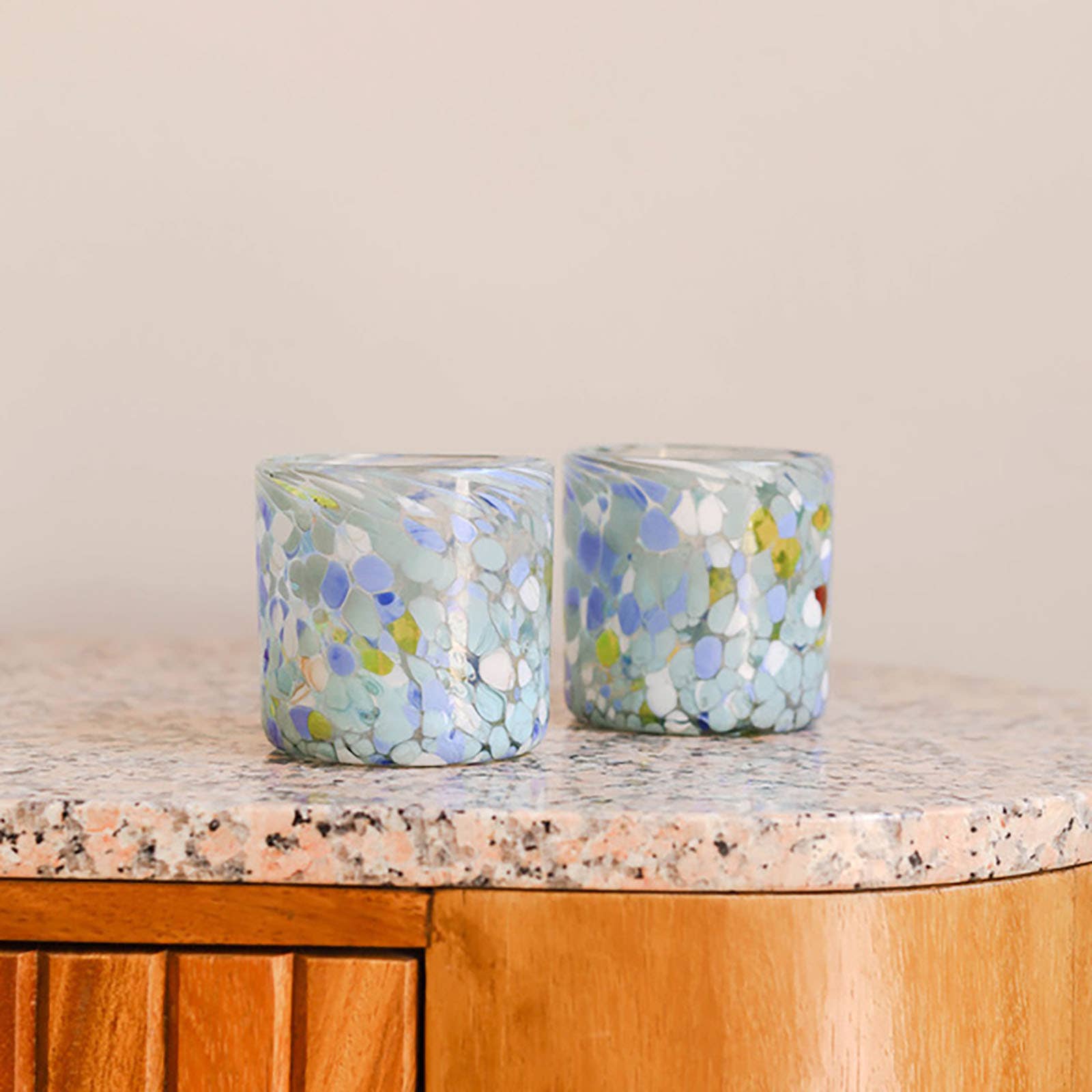 Hand Blown Eggshell Glass Tumbler