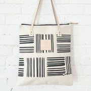 Black Brush Stroke Mod Tote