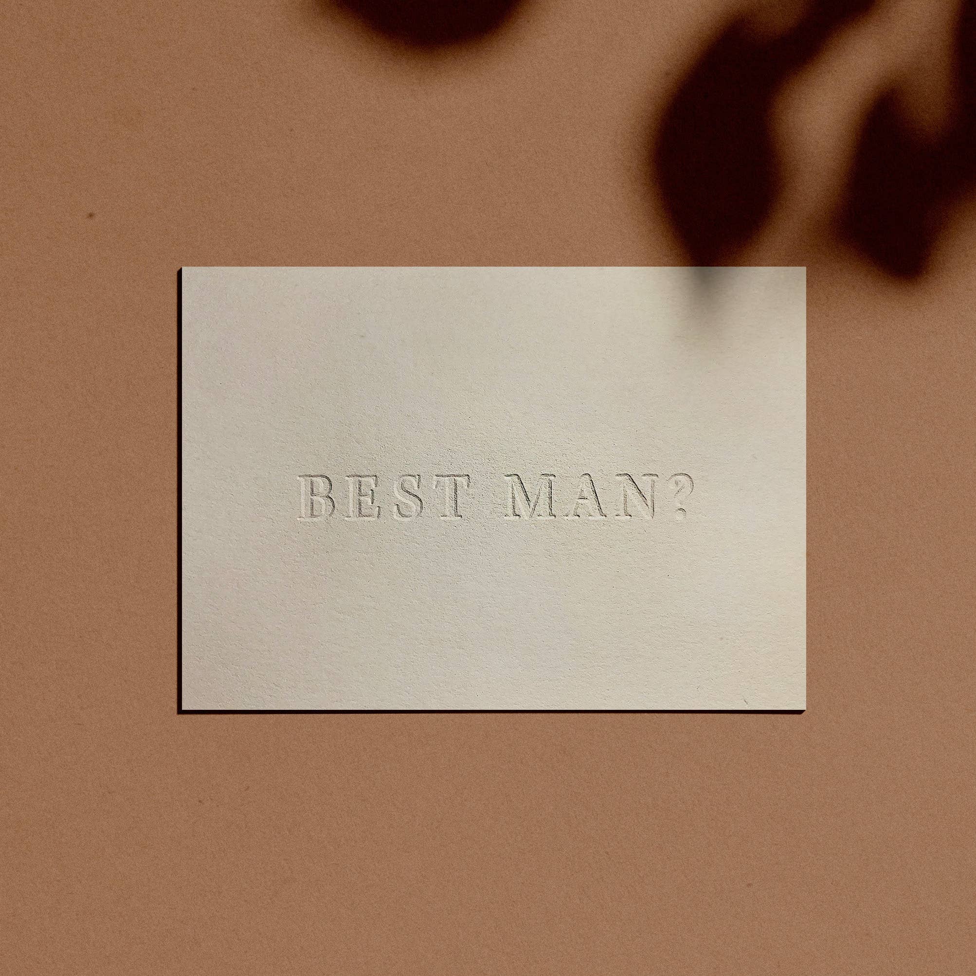 Best Man? Letterpress Proposal Card