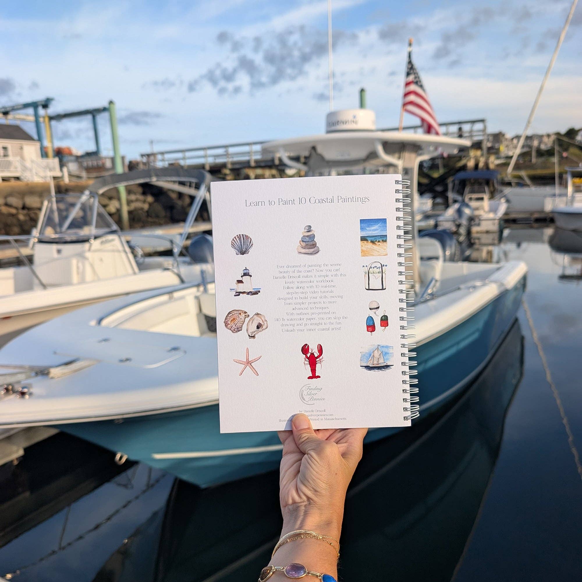 Coastal Watercolor Workbook by Finding Silver Pennies
