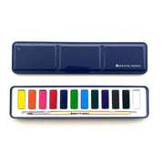Watercolor Paint Set - 12 Artist Grade Colors + Wood Brush