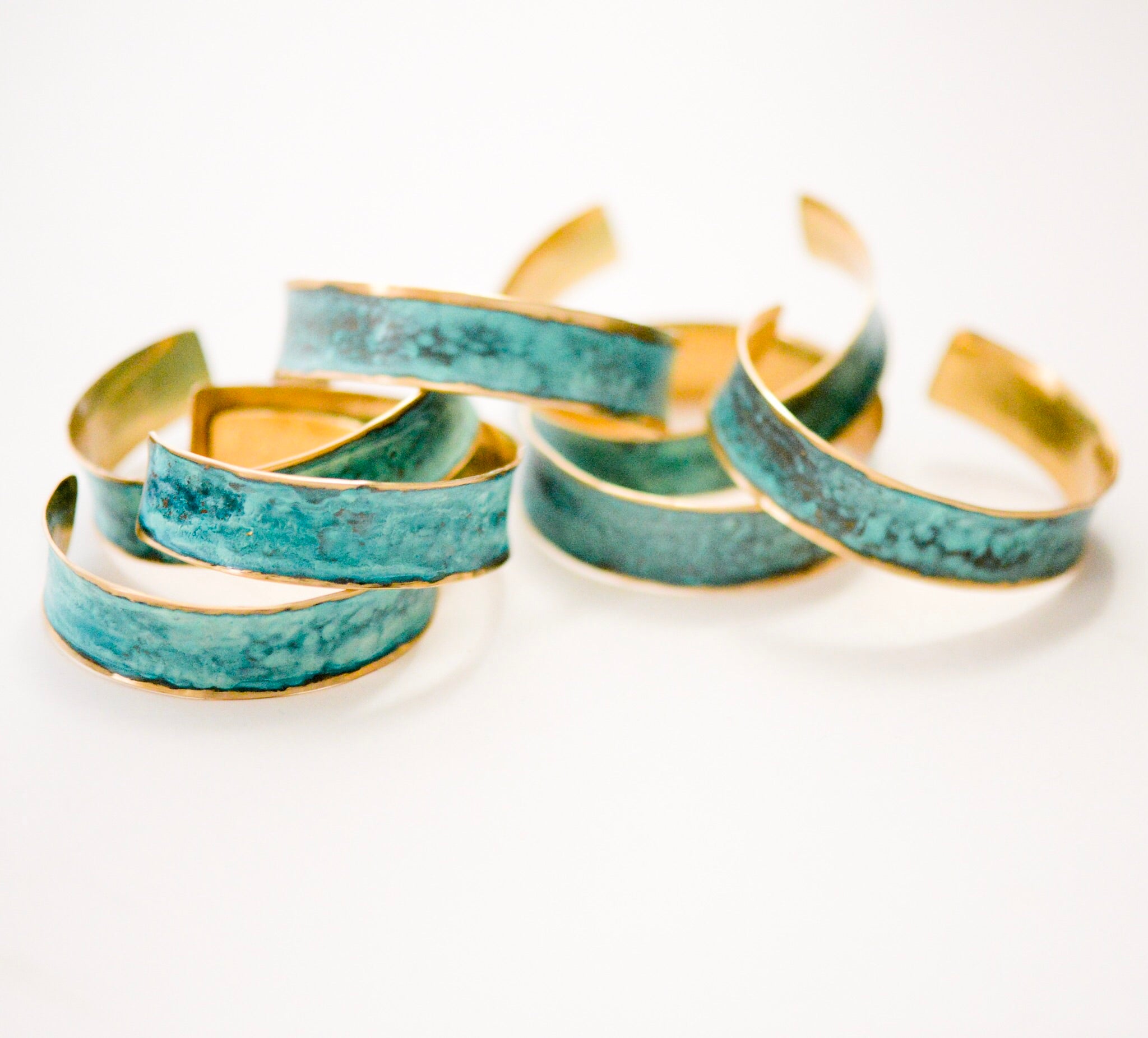 Patina Hammered Cuff Bracelet