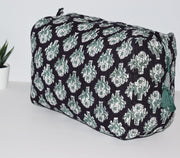 Black Floral Jumbo Waterproof Toiletry Bag