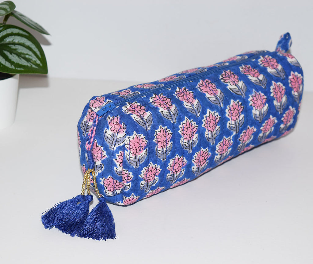 Aegean Floral Waterproof Cosmetic Pouch