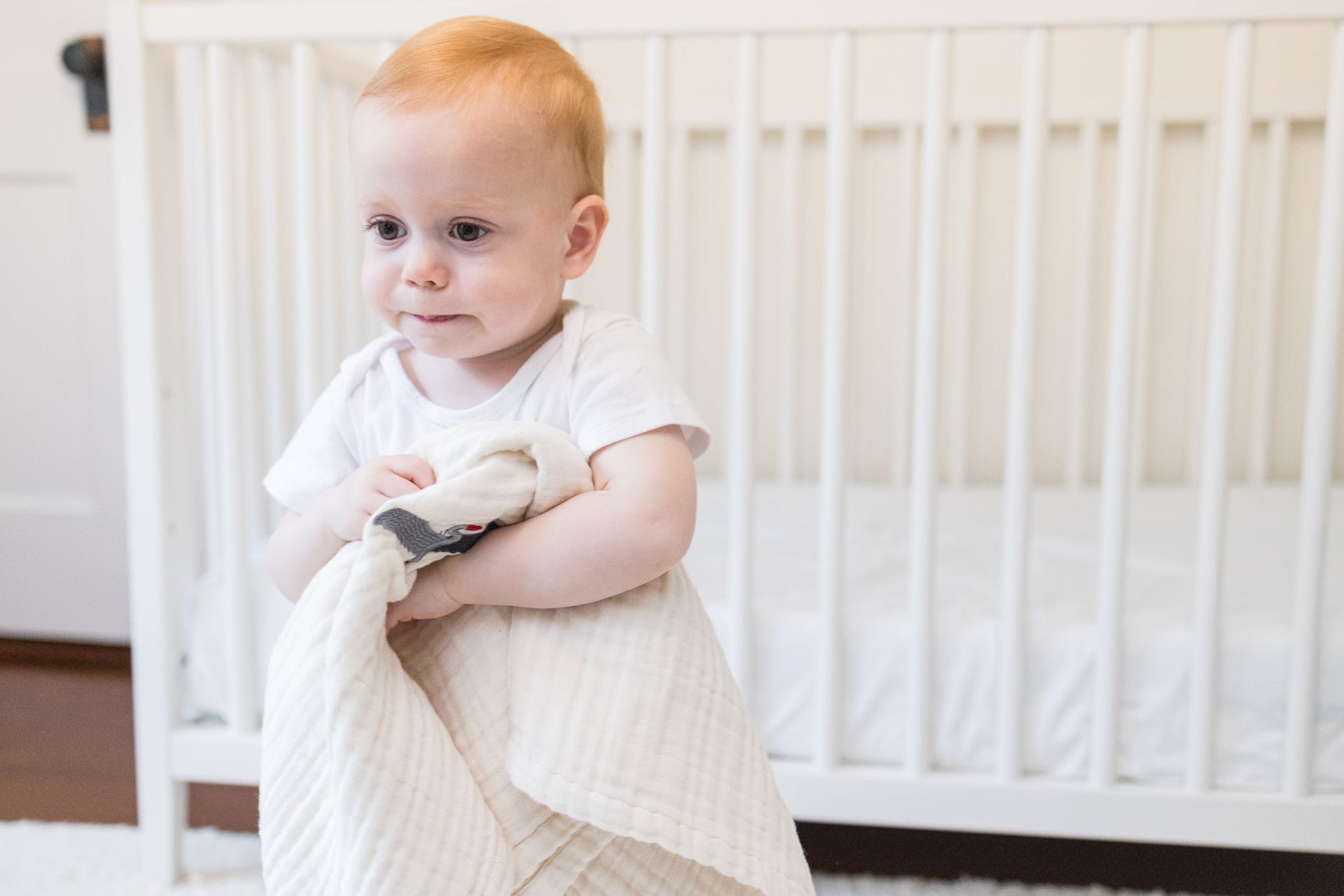 Cream Organic Muslin Baby Blanket