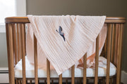 Pink Organic Muslin Baby Blanket