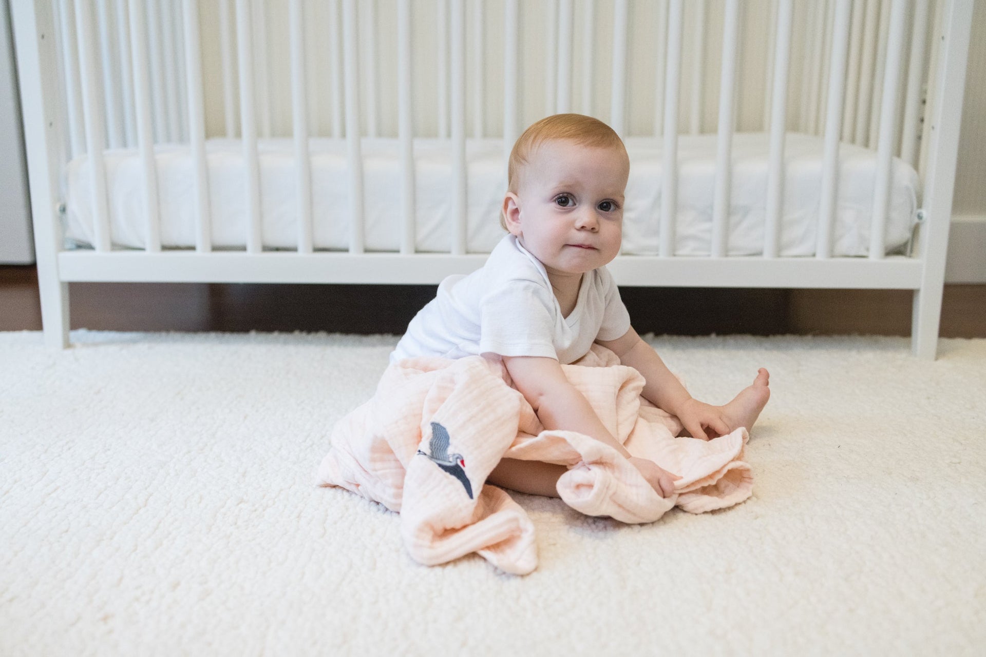 Pink Organic Muslin Baby Blanket