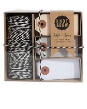 Black Neutral Tag and Twine Box