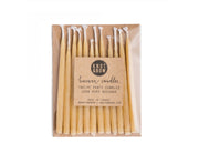 Short Natural Beeswax Birthday Candles