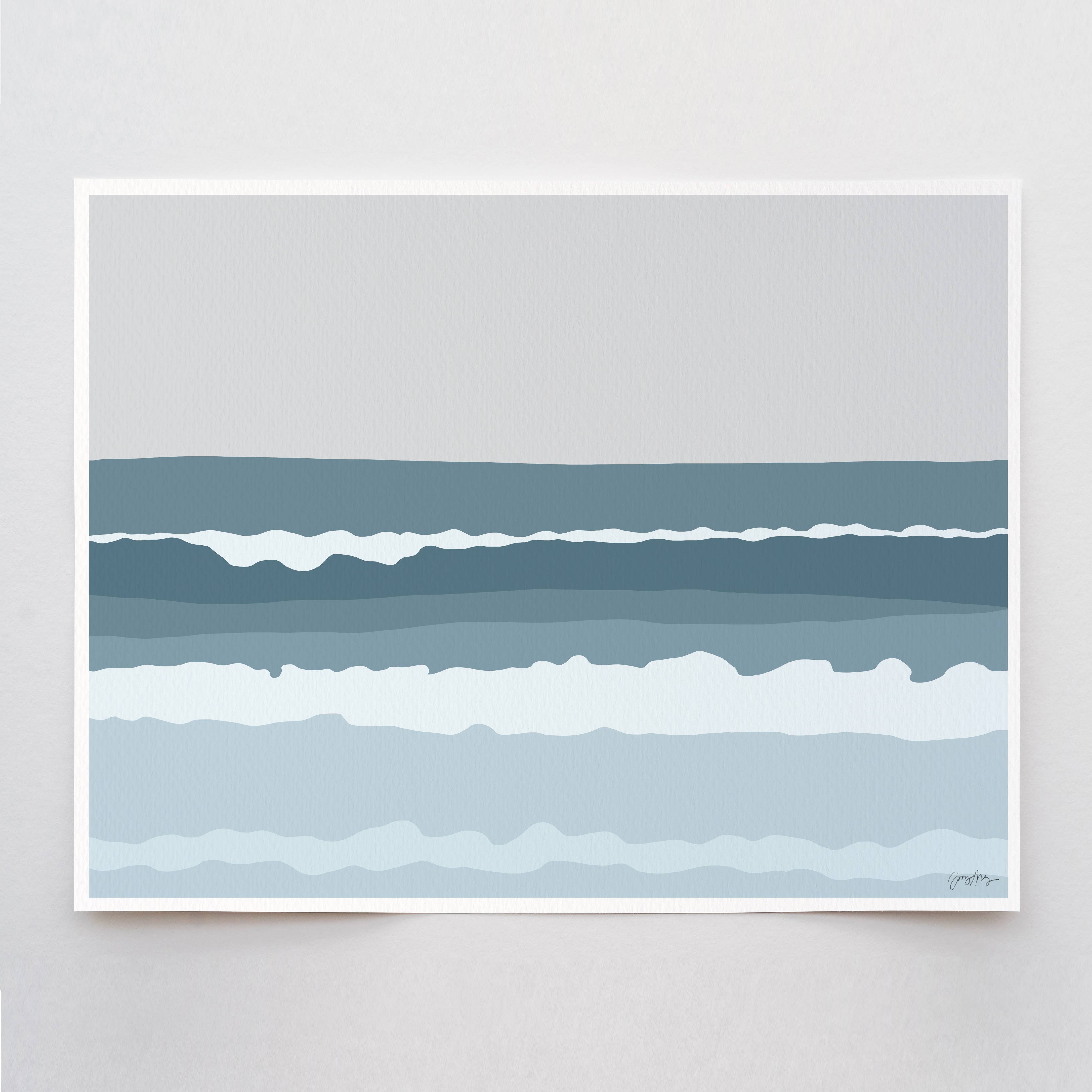 Ocean Waves Art Print 8"x10"