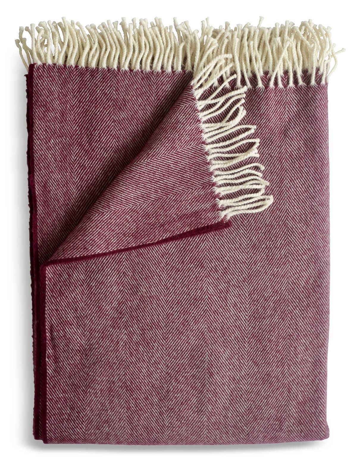 Blackberry Lightweight Herringbone Throw/Wrap