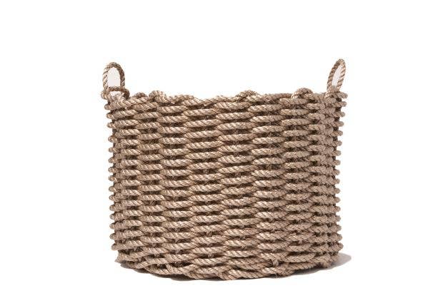 Sand Wide Handwoven Rope Basket