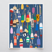 Lobster Buoys Art Print 8"x10"