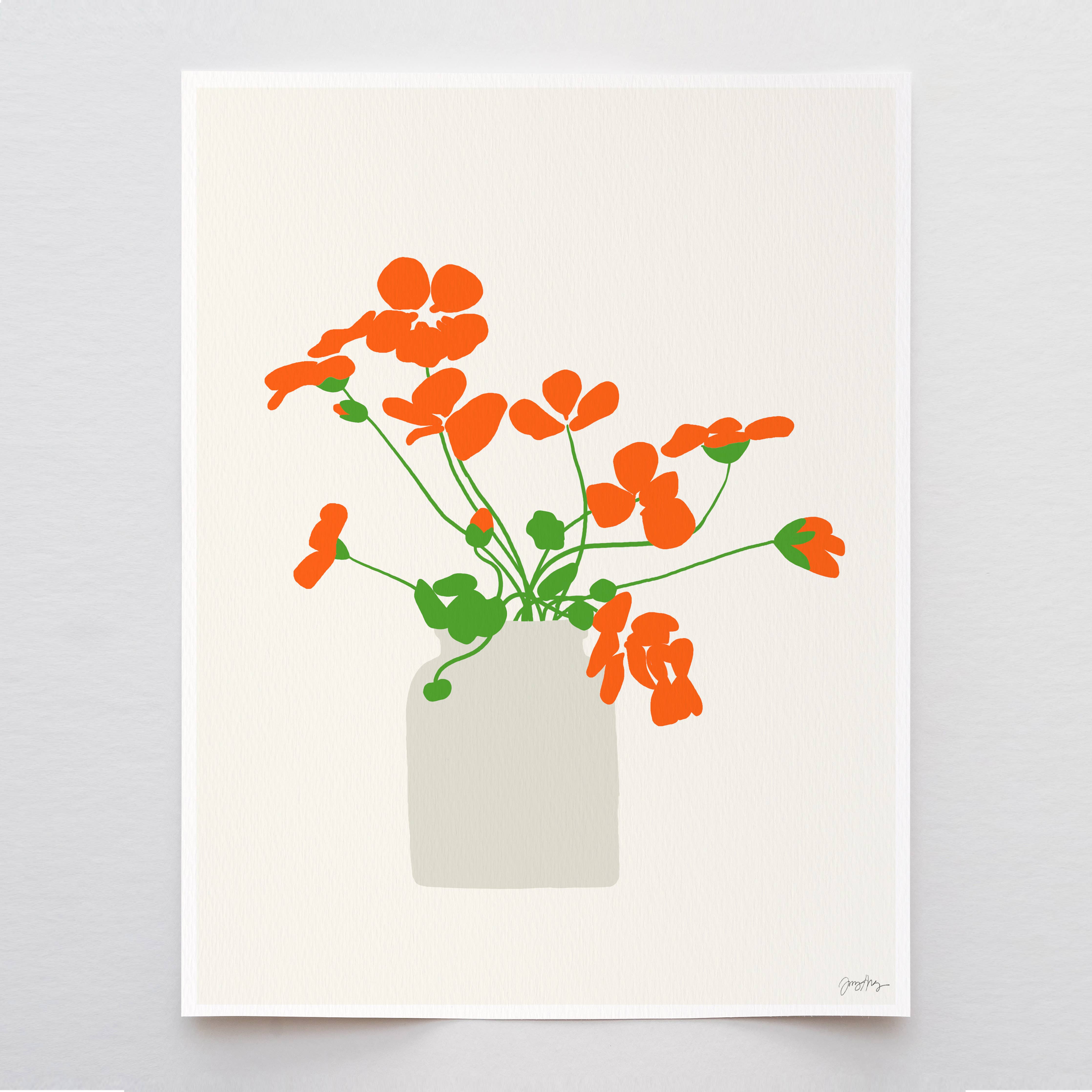Nasturtiums Art Print 8"x10"