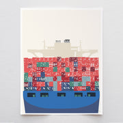 Container Ship Art Print 8"x10"