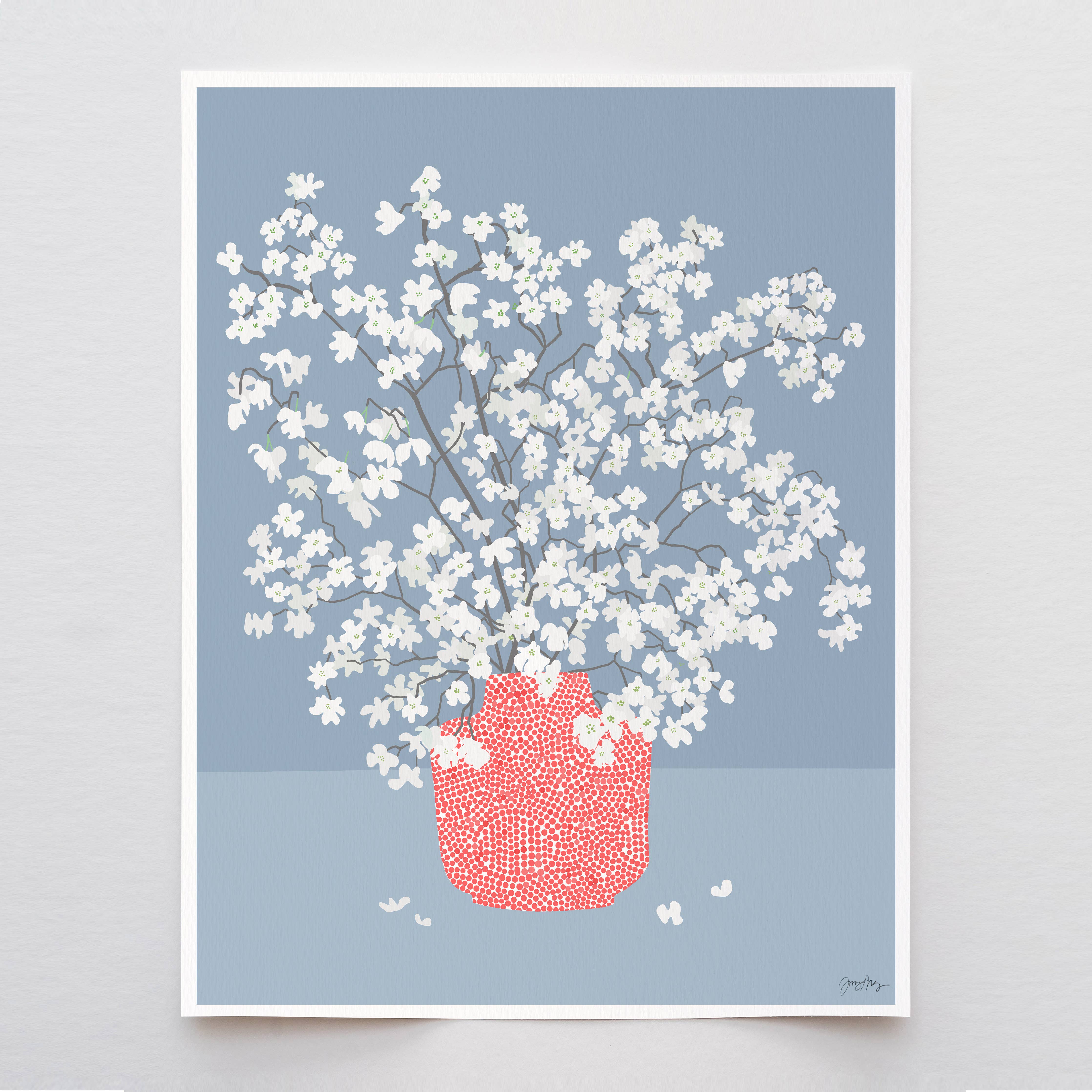 Dogwood Floral Art Print 8"x10"