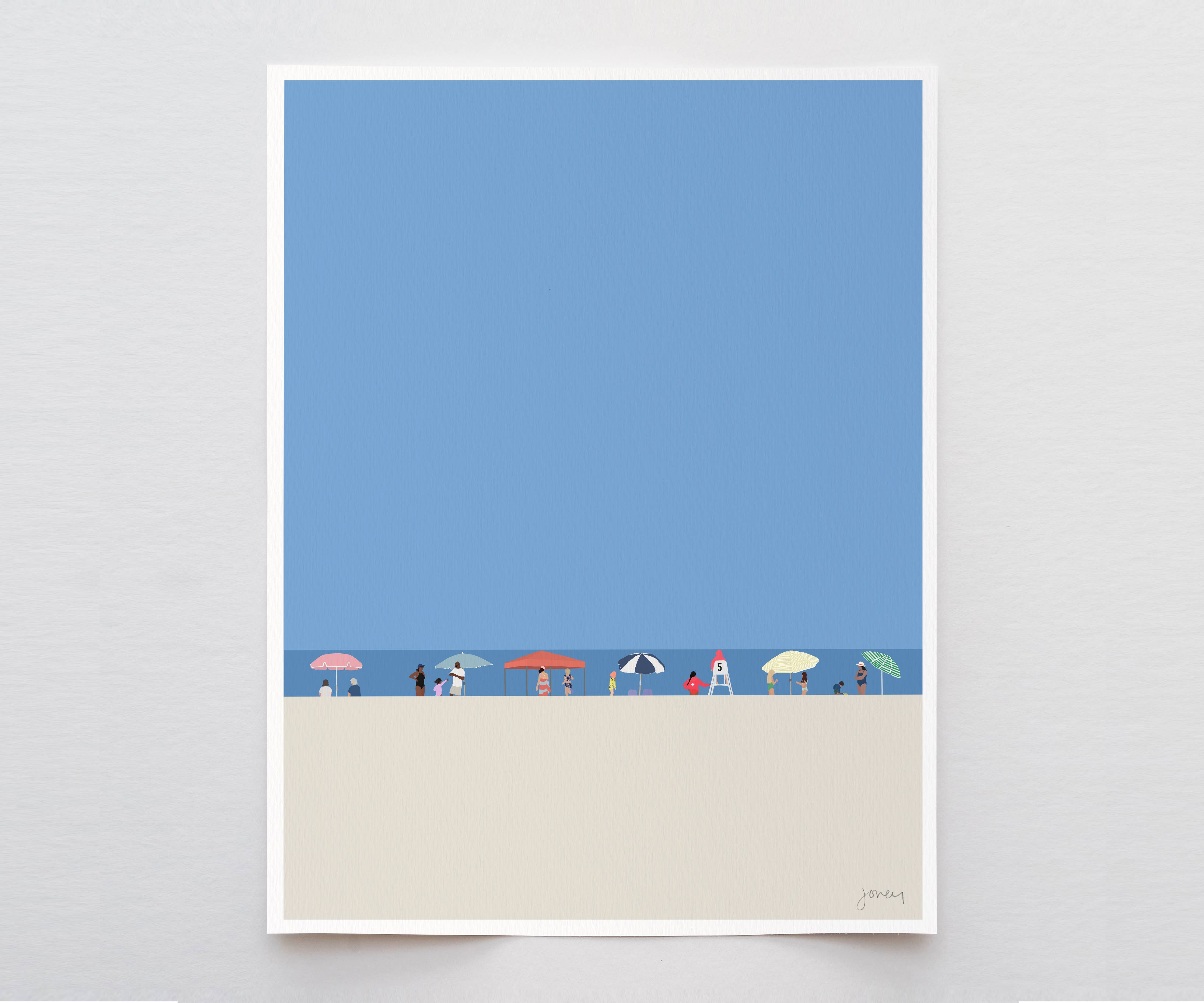 Beach Horizon 1 Art Print 8"x10"