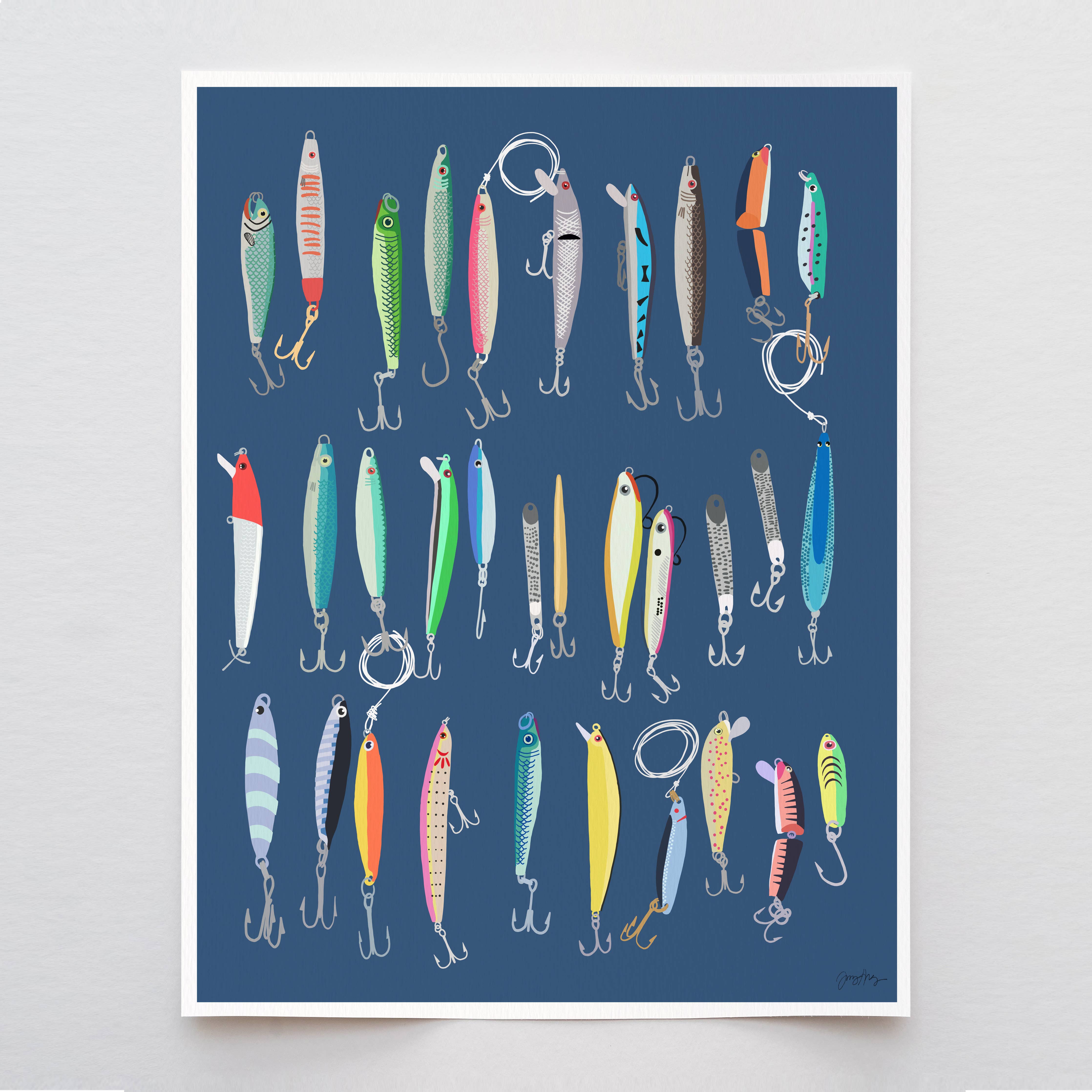 Saltwater Lures Art Print 8"x10"