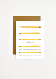 Pencil Thank You Teacher Card