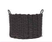 Charcoal Wide Handwoven Rope Basket