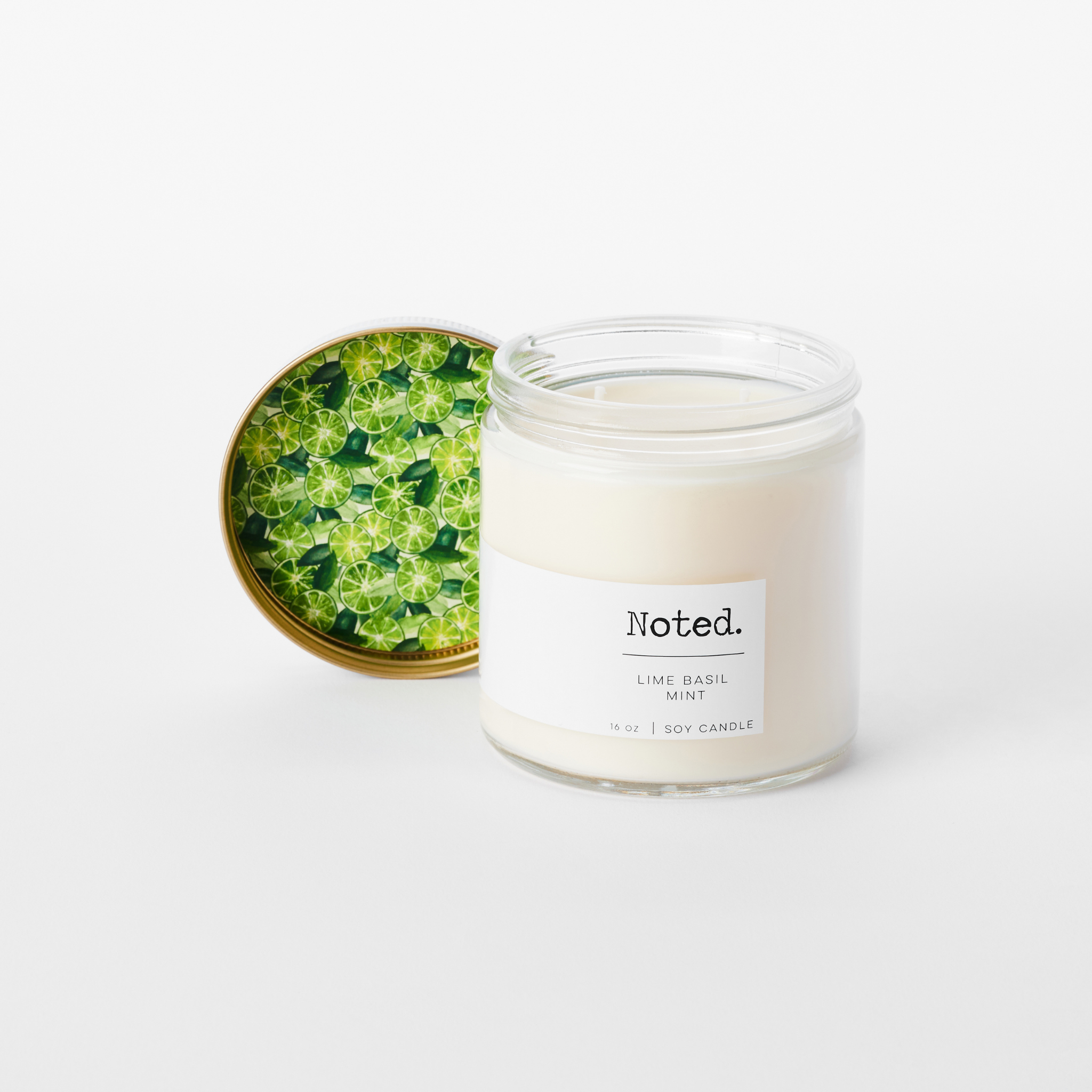 Lime Basil Mint Double Wick Candle
