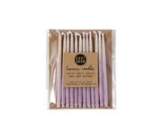 Short Violet Ombre Beeswax Birthday Candles