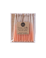 Short Peach Ombre Beeswax Birthday Candles
