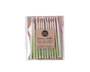 Short Mint Ombre Beeswax Birthday Candles