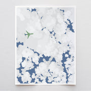 Airplane Clouds Art Print 8"x10"
