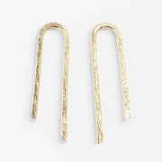 U Turn Studs: 14k Yellow Goldfill