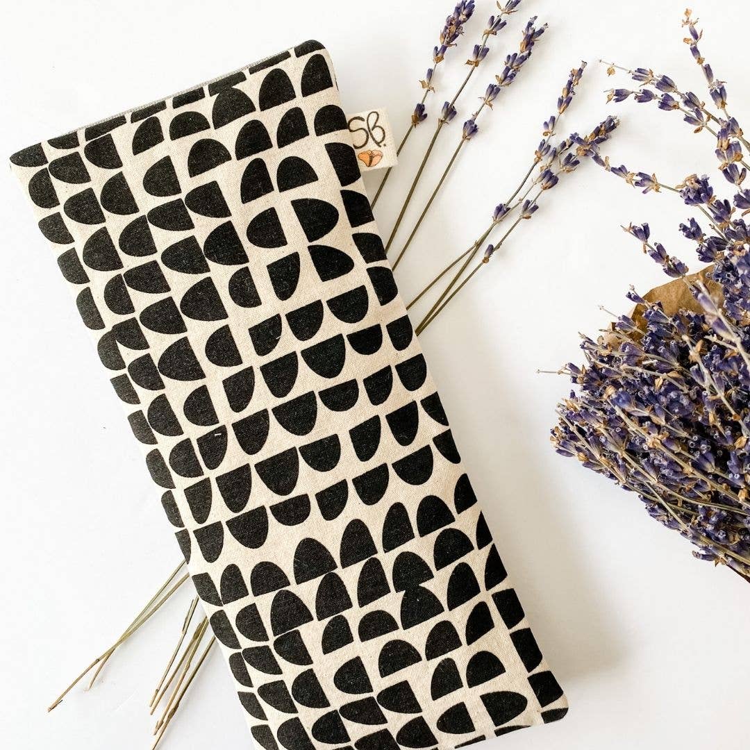 Eye Pillow Black Gumdrop Pattern