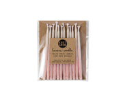 Short Pink Ombre Beeswax Birthday Candles